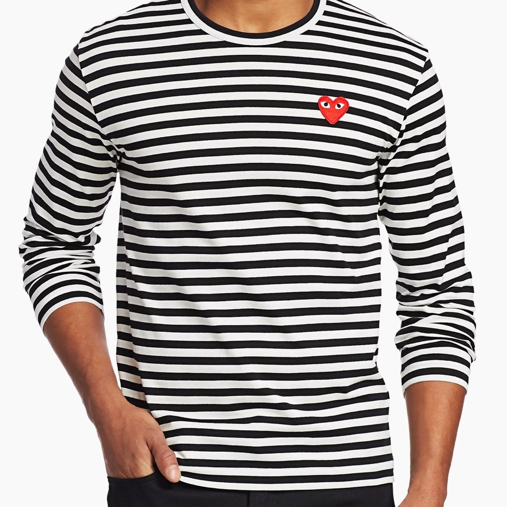 Comme Des Garçons Play Striped T-shirt